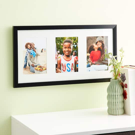 12 Pack: Black 3-Opening 5" x 7" Collage Frame with Mat, Aspect by Studio Décor®